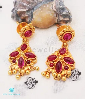 The Ahana Silver Kempu Earrings