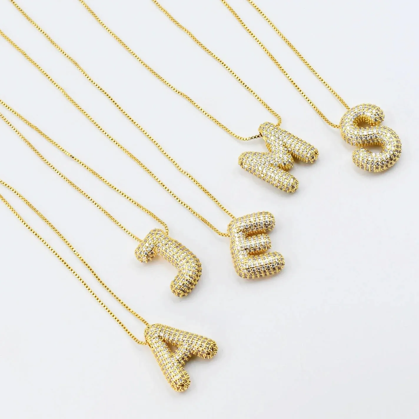 Treasure Jewels - Gold Crystal Balloon Initials - PREORDER