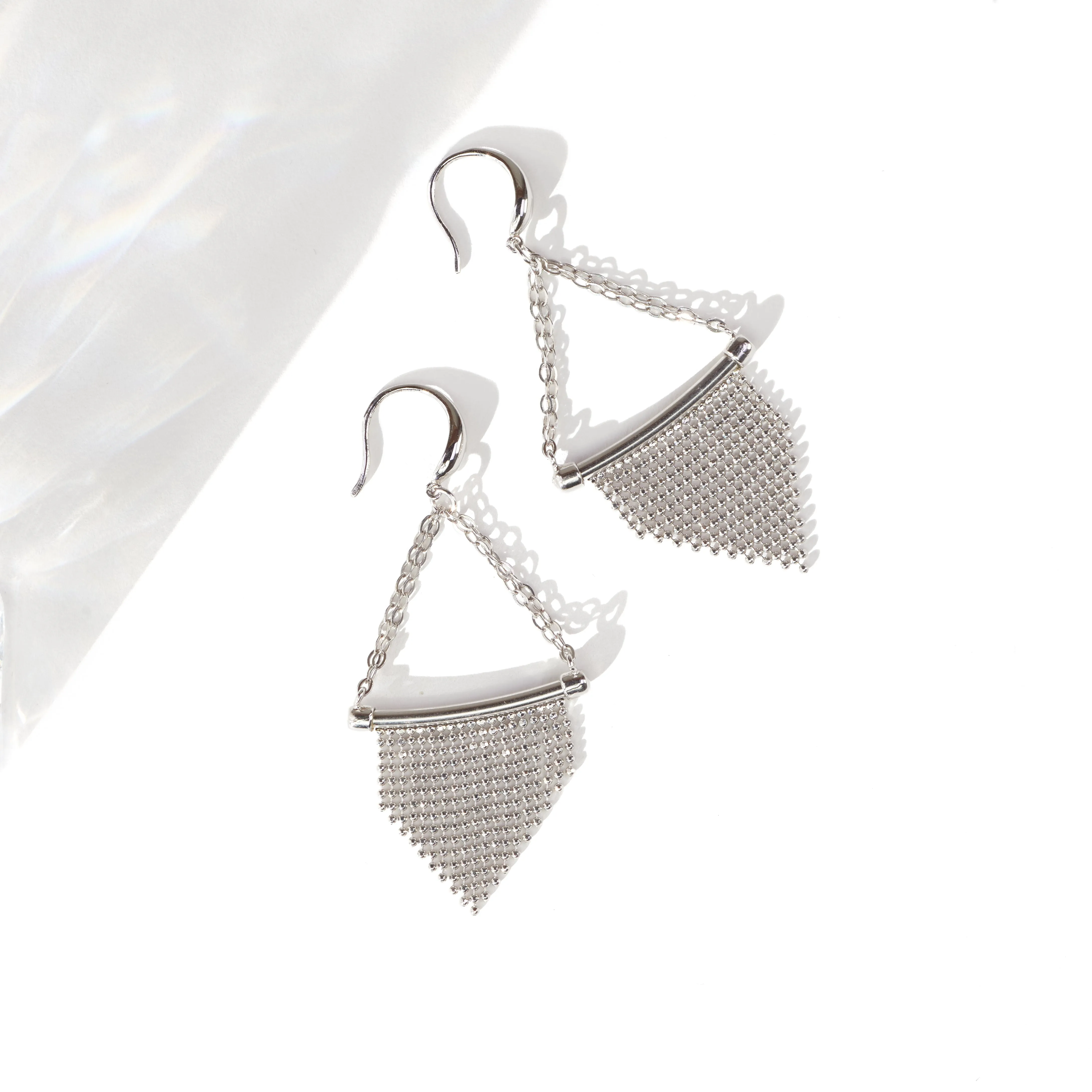 Triangle Fringe Chain Earring