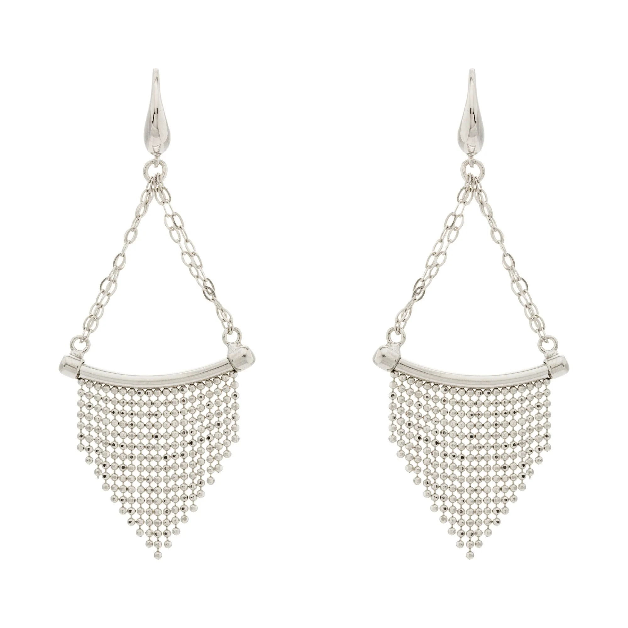 Triangle Fringe Chain Earring