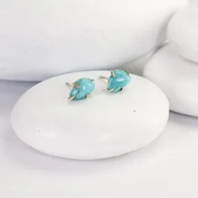 Turquoise Nugget Stud Earrings