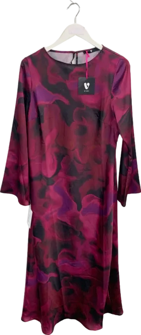 V by Very Pink and Black Abstract Print Dress UK 14