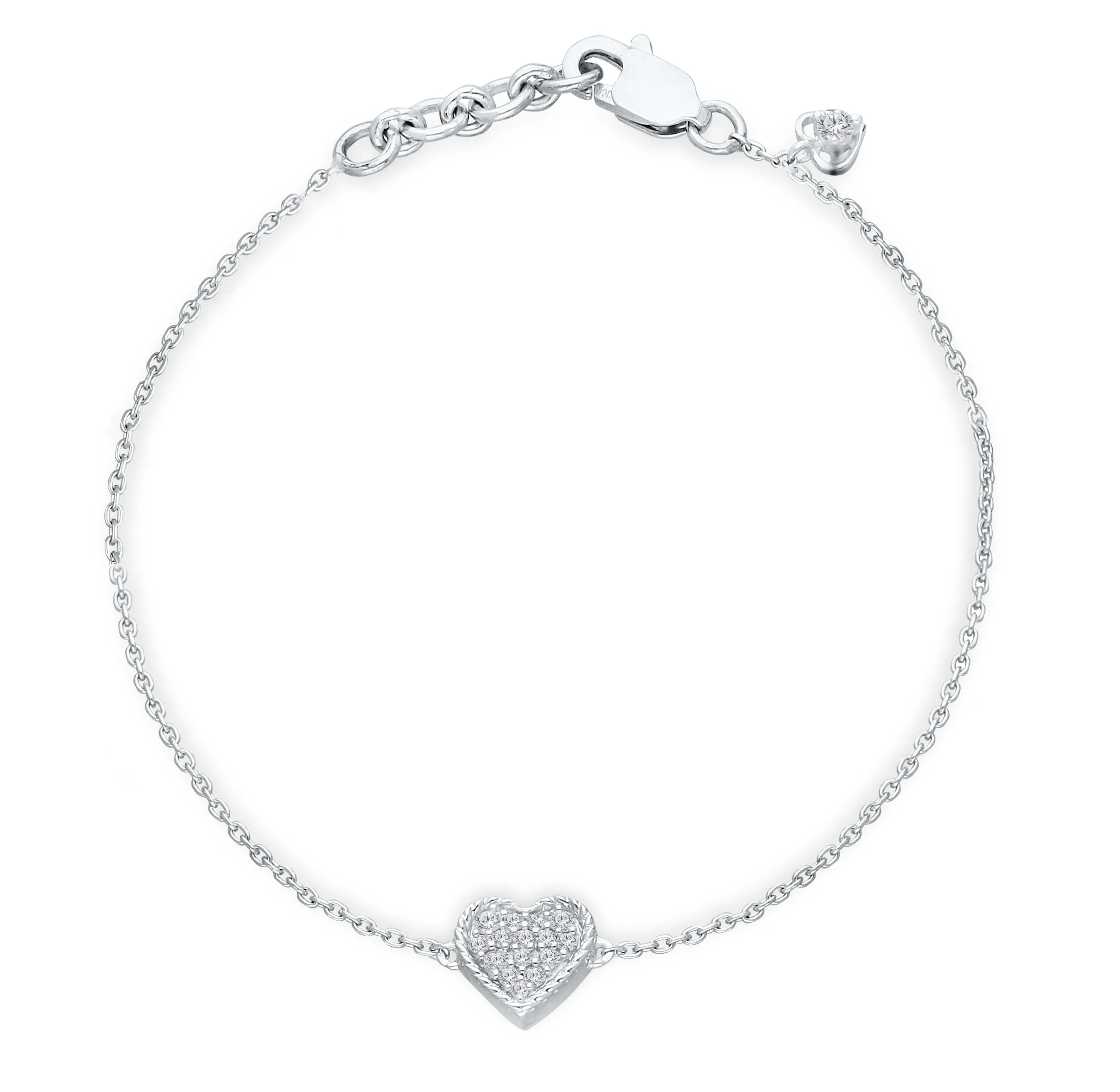 White Gold Diamond Eternal Heart Bracelet