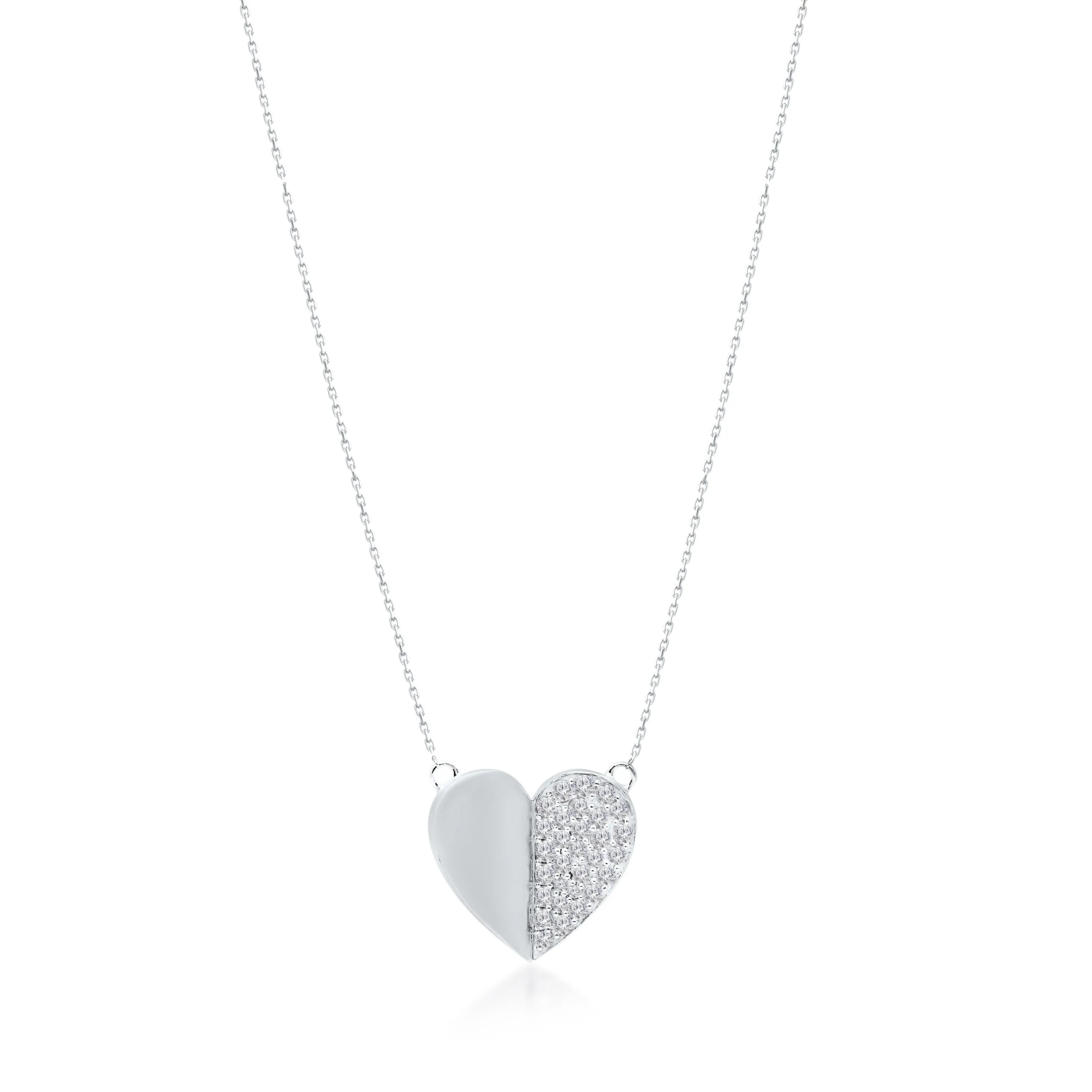 White Gold Diamond Eternal Heart Necklace